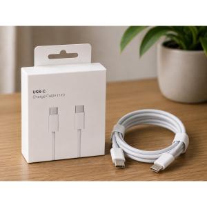 Heartz Usb-C To Usb-C Şarj ve Veri Kablosu 1 Metre Pd 60W Hızlı Şarj Type-C Kablo Beyaz