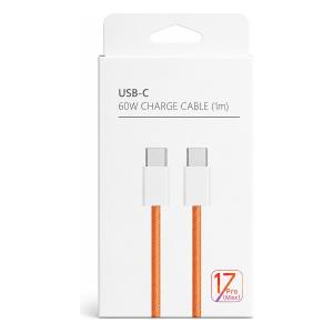 Heartz 60W Usb-C - Usb-C Hızlı Şarj Kablosu 1 Metre | Örgülü Dayanıklı Kablo | Pd Hızlı Şarj ve Veri Aktarım