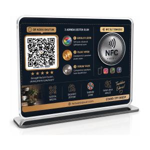 Temassız Puan Anında Aktivasyon | Google Yorum Nfc + Qr Stand | Temassız Ödeme Standı | Işletmenize Özel Aktivasyon | Kafe Restoran Otel Mağaza